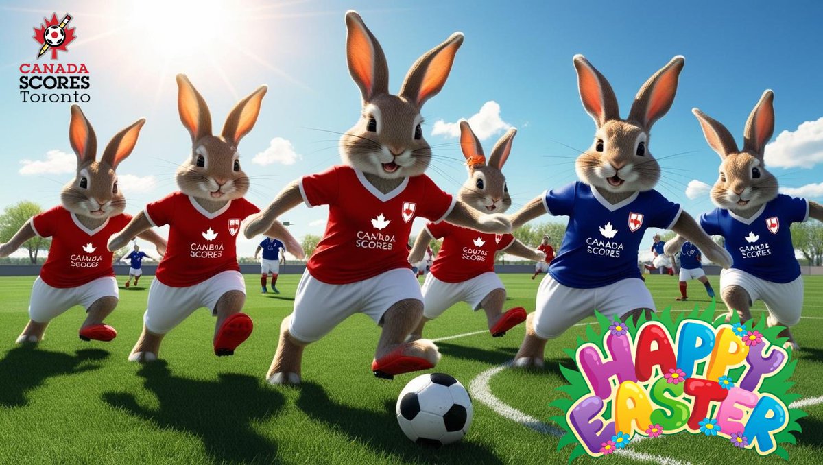 CanadaSCORES_TO's tweet photo. Wishing a very Happy Easter to those who celebrate.
What a beautiful day to get outside and pass the ball around!
#CanadaSCORES #CanadaSCORESTO #Soccer #Poetry #Community #Easter #EasterSunday #EasterBunny #Children #Youth #Development #Education #AfterSchool #PoetAthlete https://t.co/tbwMFd3hI2