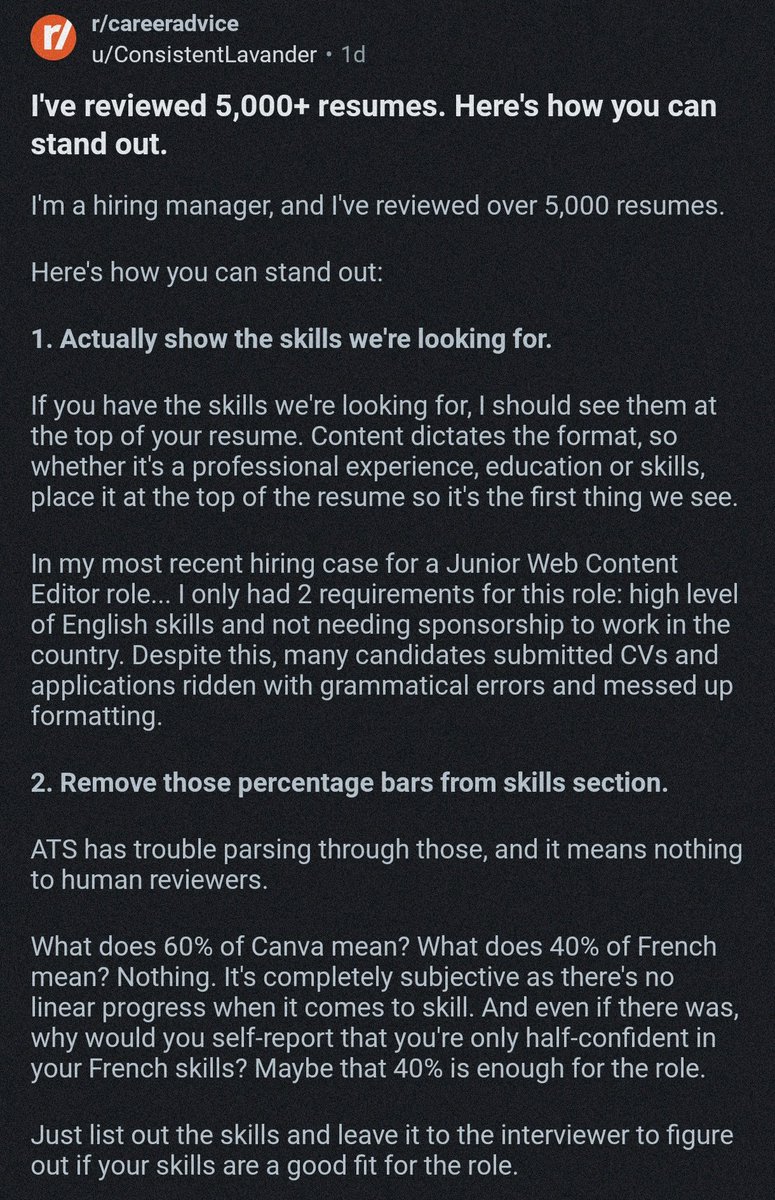Menarik jugak tips dari hiring manager ni untuk job application