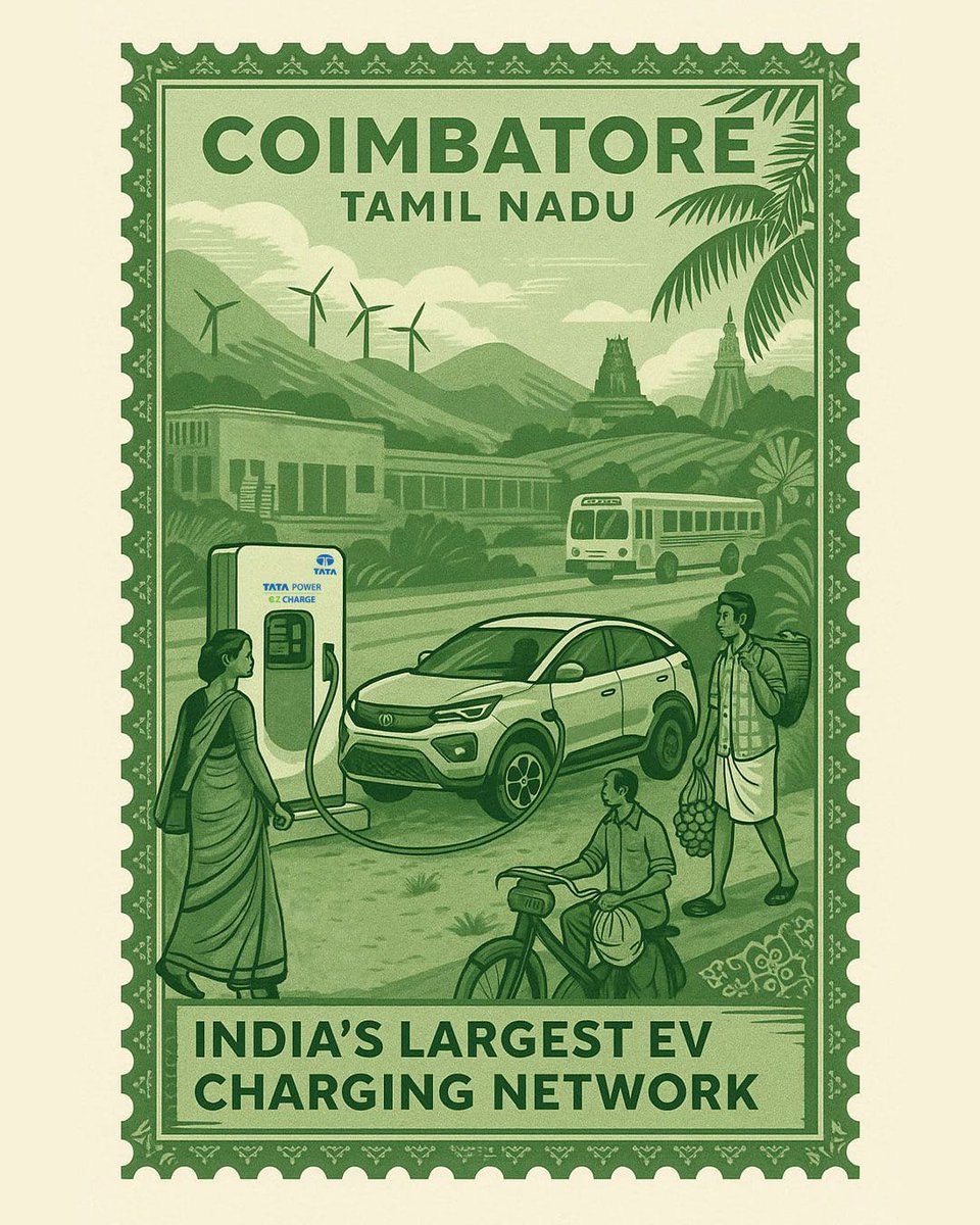 TataPower's tweet photo. Every chai stop. Every shortcut.
Everyday India, fully charged.

• Salem – Morning hustle. Electric muscle.
• Jamshedpur – Steel city, soft start.
• Shimla – Heritage hills. Silent climbs.
• Coimbatore – Industry meets instinct.
• Thrissur – Traditions flow. Cables too. https://t.co/z0MZxkGoQX