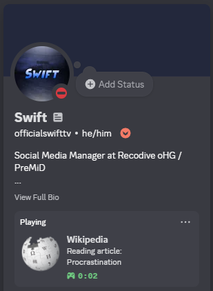 The social media manager is just procrastinating... cmon man.... Do better

#PreMiD #Discord