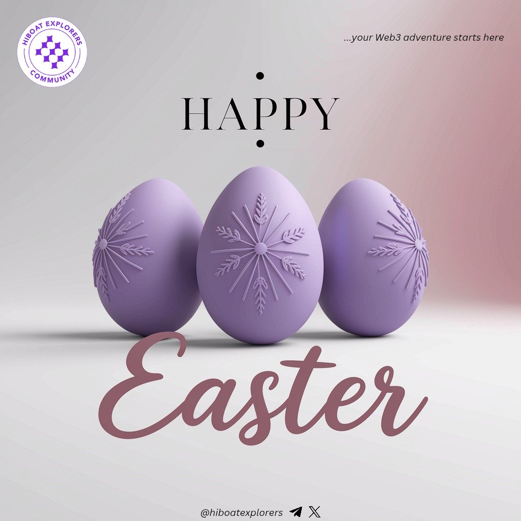 HIBOATXplorers's tweet photo. 🐣 Still in the Easter spirit! Happy Easter everyone! Wishing you a beautiful day filled with love, laughter, and fresh new beginnings. May your heart be as full as your Easter basket! 🐰

#EasterOnChain https://t.co/XP6V6zkmuN
