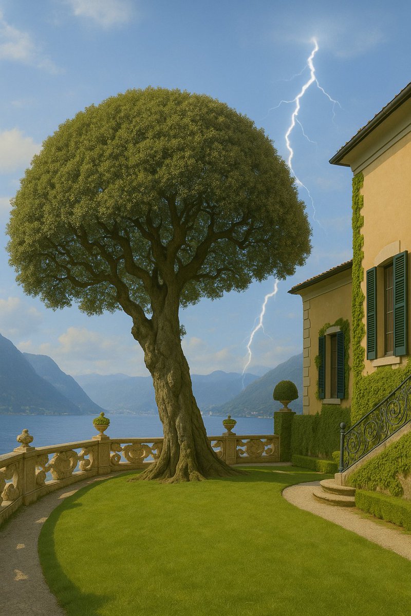 FlashToBlast's tweet photo. @gunsnrosesgirl3 With its evergreen leaves and sculptural form, this Mediterranean native doesn’t just add shade, it adds soul. As you stroll the winding paths of the villa's terraced gardens, there's an oaky feeling in the air; earthy, enduring, and deeply rooted in the romance of Lake Como. https://t.co/cr1zWd0EHy