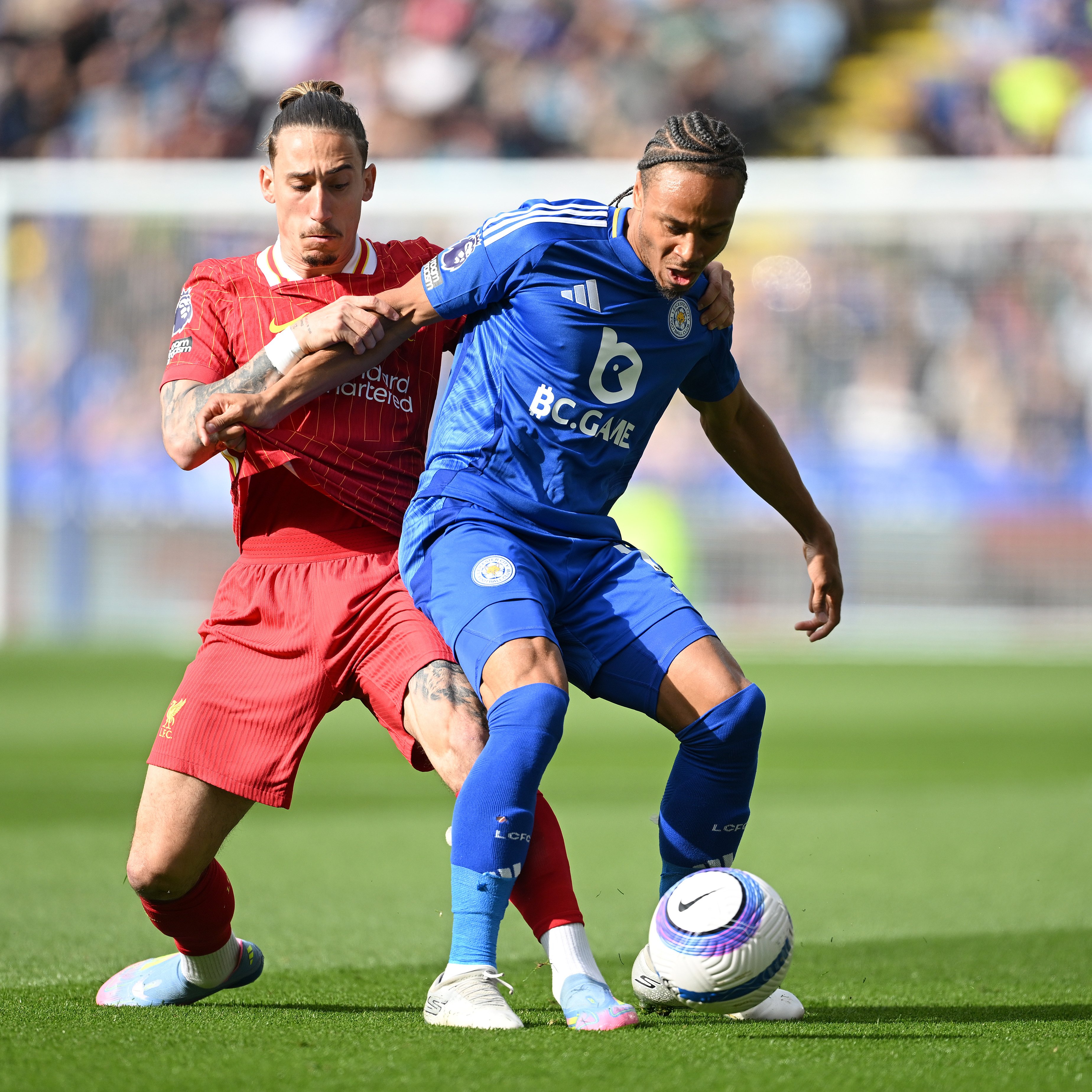 Bobby De Cordova-Reid on the ball against Liverpool.