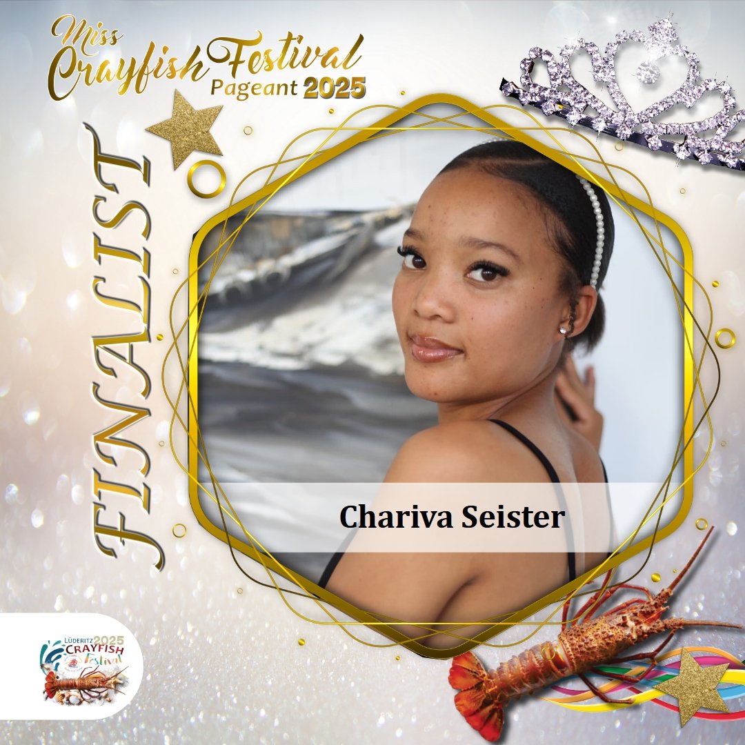 LuderitzCF2023's tweet photo. Introducing 𝗖𝗵𝗮𝗿𝗶𝘃𝗮 𝗦𝗲𝗶𝘀𝘁𝗲𝗿👑

She is proof that you can be both gentle and powerful. Finalist, 𝗖𝗵𝗮𝗿𝗶𝘃𝗮 𝗦𝗲𝗶𝘀𝘁𝗲𝗿, role model, queen in the making.

#2025LCF #BraveCharivaRising #FinalistMsCrayfishFestival2025 https://t.co/t4WbBsH0ZQ