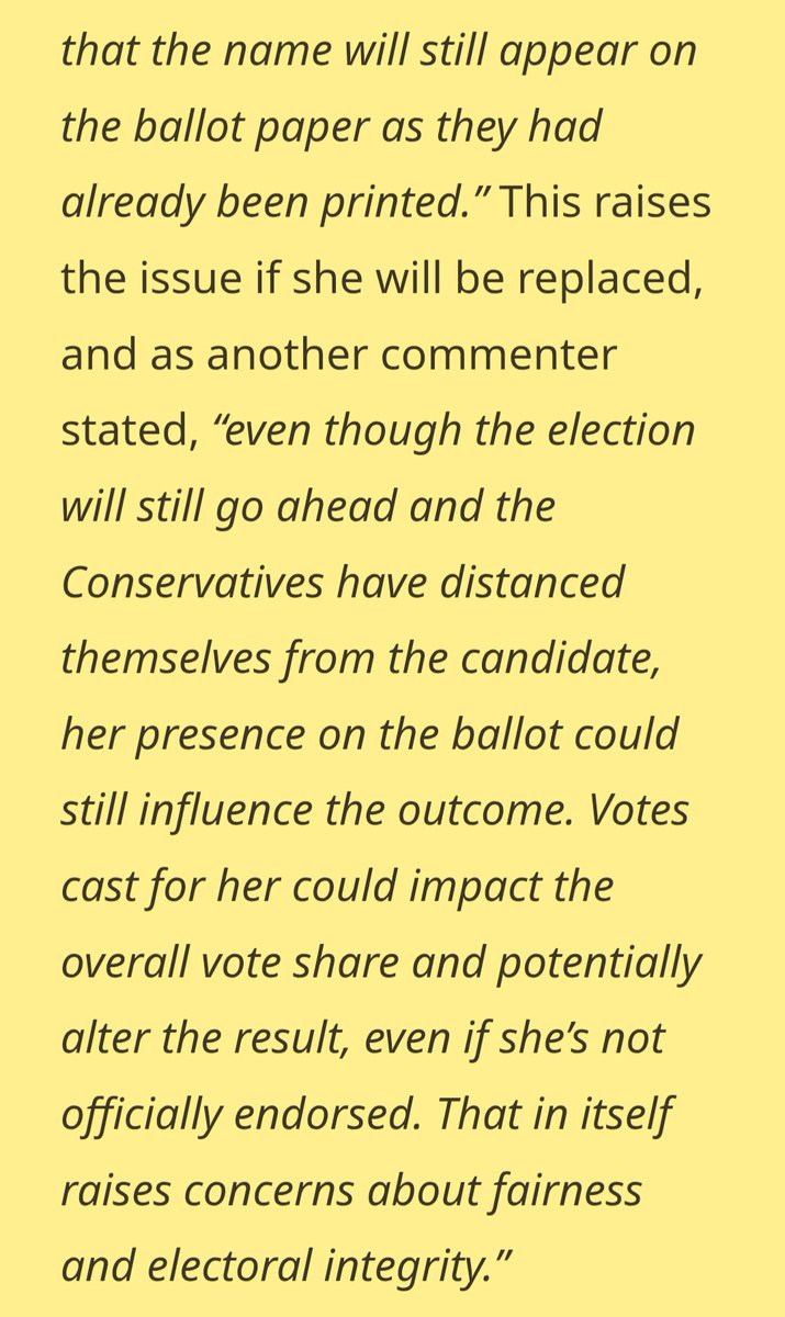 Devizes local election candidate fails to meet required criteria to be on ballot paper.
A mistake, they say. Remember the 2021 PCC Election that cost the public £1.5m to rerun after another Tory mistake.
Report on <a href="/devizine1/">Devizine</a> website. 
devizine.com/2025/04/19/dev…

#localelections