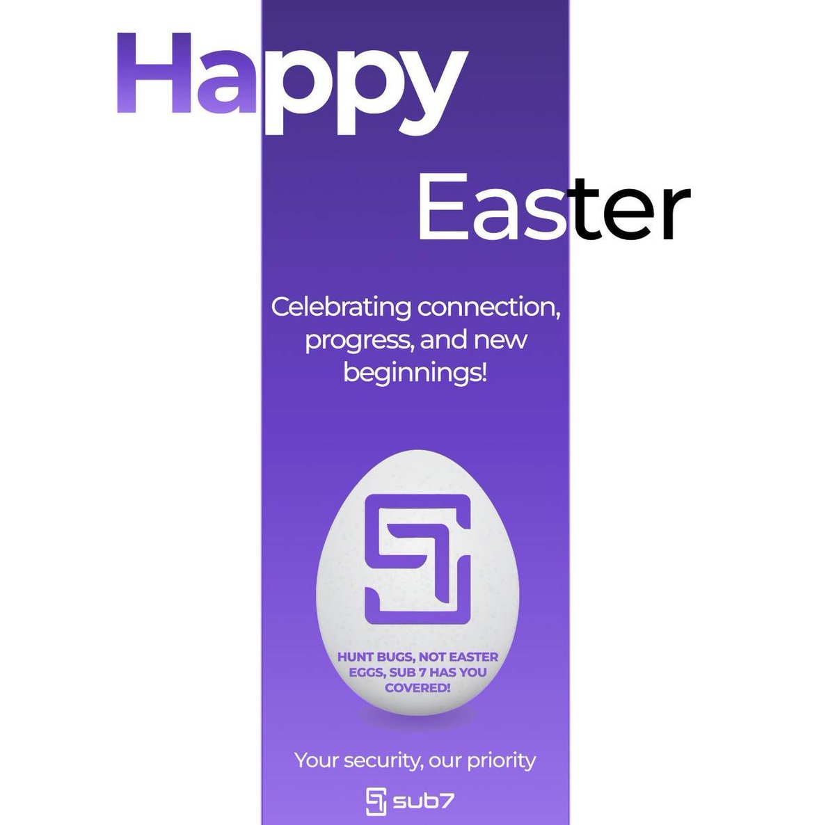 Happy Easter everyone 🐰🐣 

Hope everyone is having a great weekend!

Sub7 Security Team.