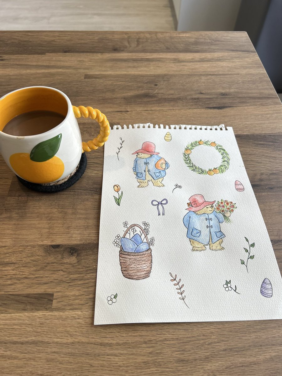 A Paddington Easter watercolour🍊🐻