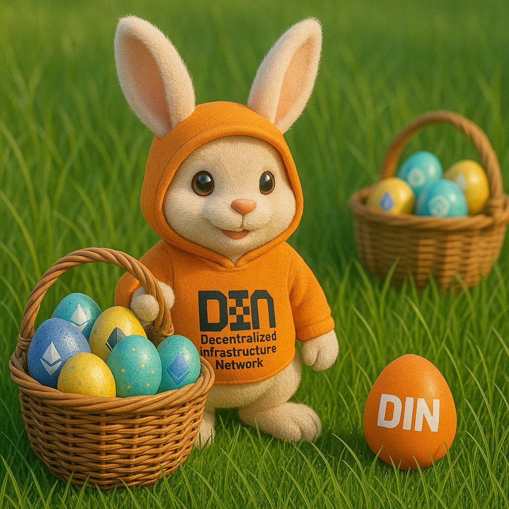 DINBuild's tweet photo. Fast, resilient, and decentralized. Our DIN bunny’s got the fastest route mapped through every supported chain. Happy Easter from the DIN team! #DINBuild #Web3Infrastructure https://t.co/1hFj8OD4y1