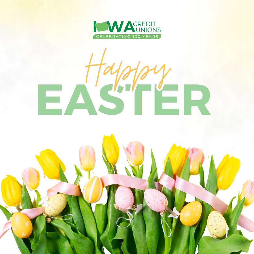 Happy Easter from the Iowa Credit Union League! #IowaCreditUnions across the state are here to help members bloom with smart financial solutions and community support.

#HappyEaster