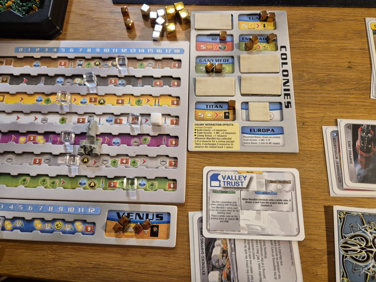 Terraforming Mars on Tharsis rematch. This time the colonies were more useful, so I managed to win. Still tight though.