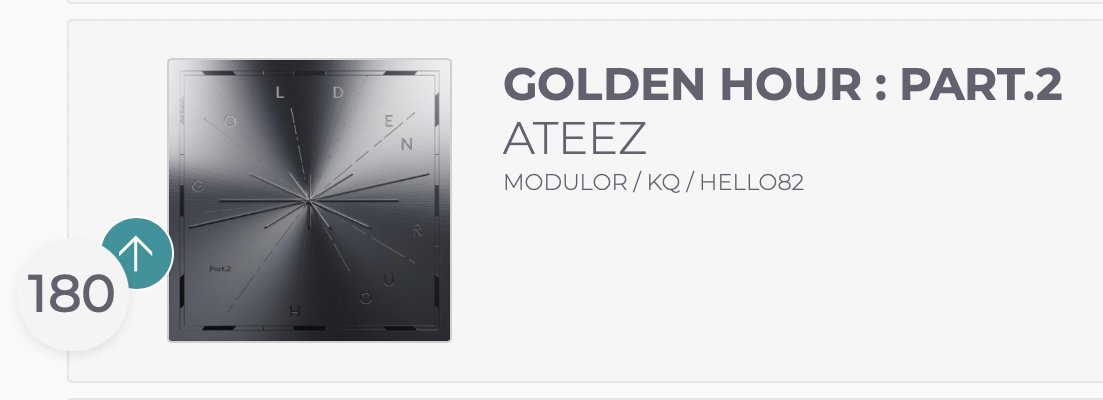 EuropeAteez's tweet photo. @ATEEZofficial's Golden Hour:Part.2 is still in the physical album chart of the French Charts - SNEP for the 21st week running at number 180 ⭐️
TOP PHYSICAL ALBUM charts ♯180 #GoldenHourWithSNEP #ATEEZ #에이티즈 #GOLDENHOUR_Part2 https://t.co/3P5w1CV0cU