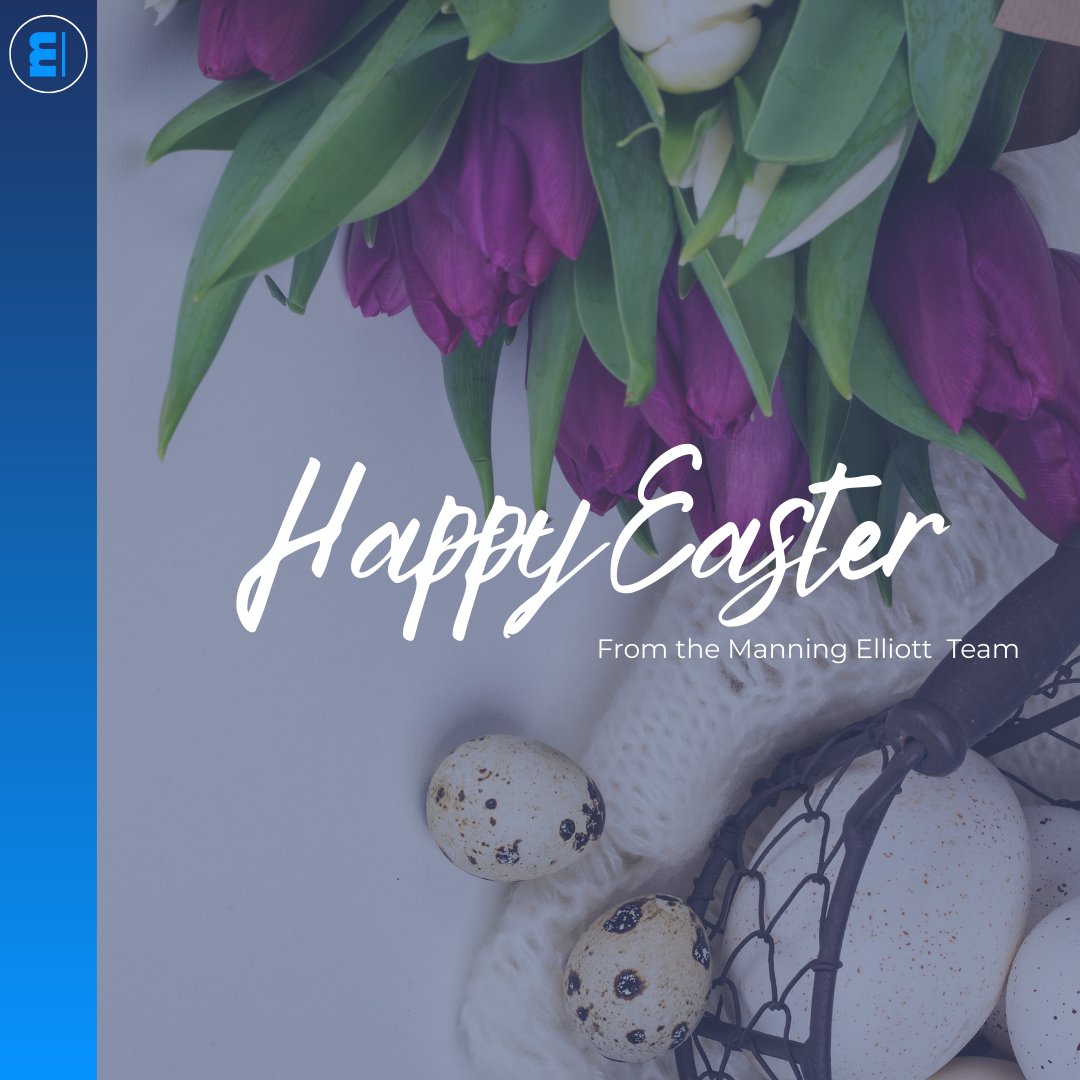Happy Easter from all of us at Manning Elliott!

Wishing you a joyful and restful Easter weekend, surrounded by love, laughter, and meaningful moments with friends and family.
