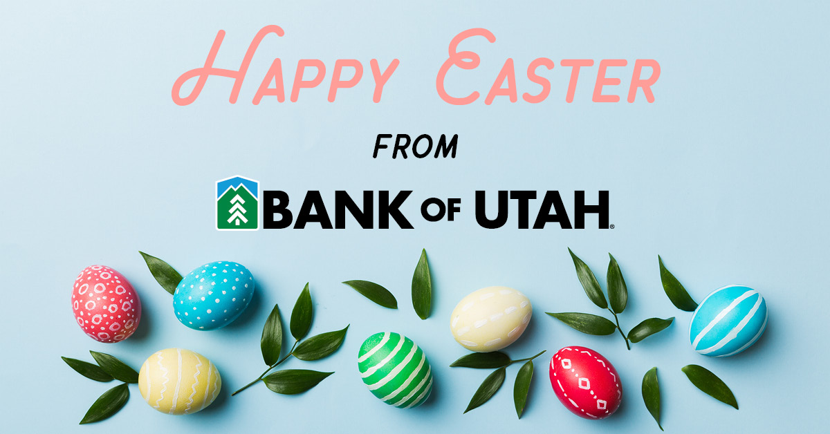 Wishing you a Happy Easter from your friends at Bank of Utah! May this season of renewal fill your heart with peace, joy, and sweet moments with loved ones.

#HappyEaster #EasterJoy #BankOfUtah