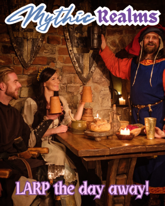 artefaktual's tweet photo. LARP fans rejoice! Outdoor space means more room for live action roleplay at Mythic Realms. Bring your foam weapons and tragic backstories! #mythicrealms2025
https://t.co/wgZrUX3Ji9 https://t.co/psxJe8UIC5