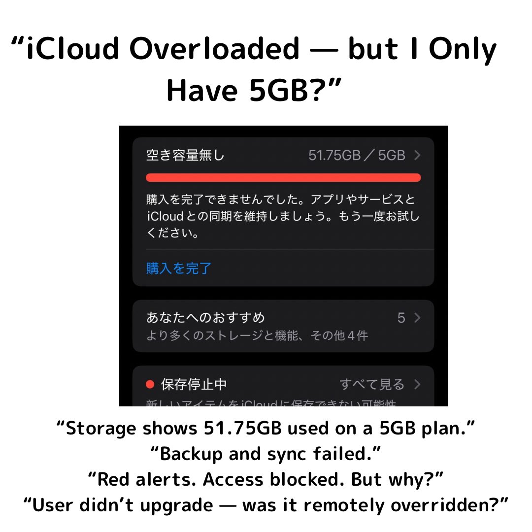 chikarina's tweet photo. “Apple says even they can’t access your data — but what if they already did?”
Or
“End-to-end encryption turned off. 5GB plan showing 51GB. Apple, explain this.”
Hashtags for Visibility
#ApplePrivacy #Encryption #SurveillanceAlert #iCloudIssue #JusticeForChika https://t.co/ENqhIzbVl5