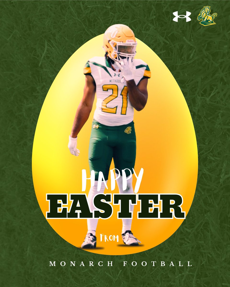 Happy Easter from Methodist University Football! #MonarchMade