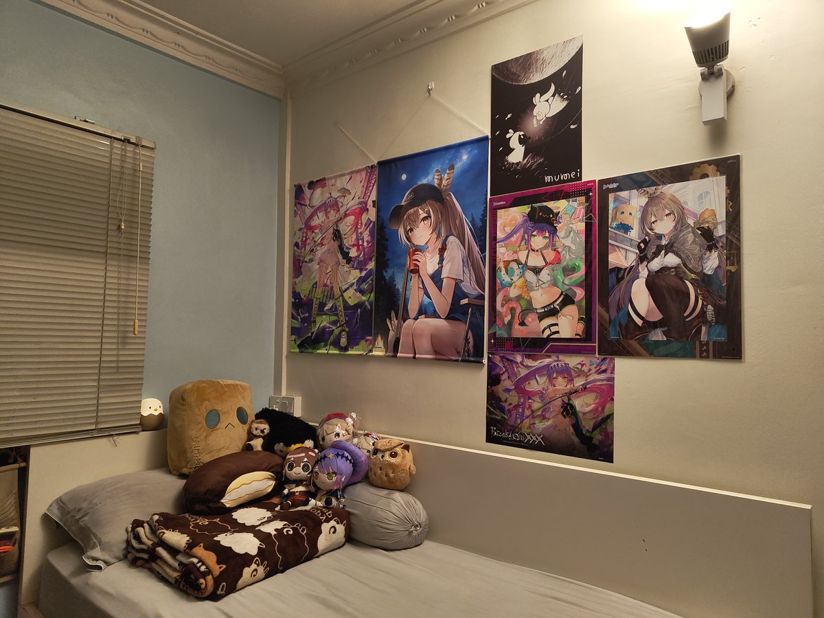 chewmon_'s tweet photo. I procrastinated reorganising my wall oops, hopefully you are still scanning through! (also please look at the replies if you want to be tramautised by a handicapped Hootsie)

#MoombaGoombaRoomba https://t.co/4G5b01q3PJ