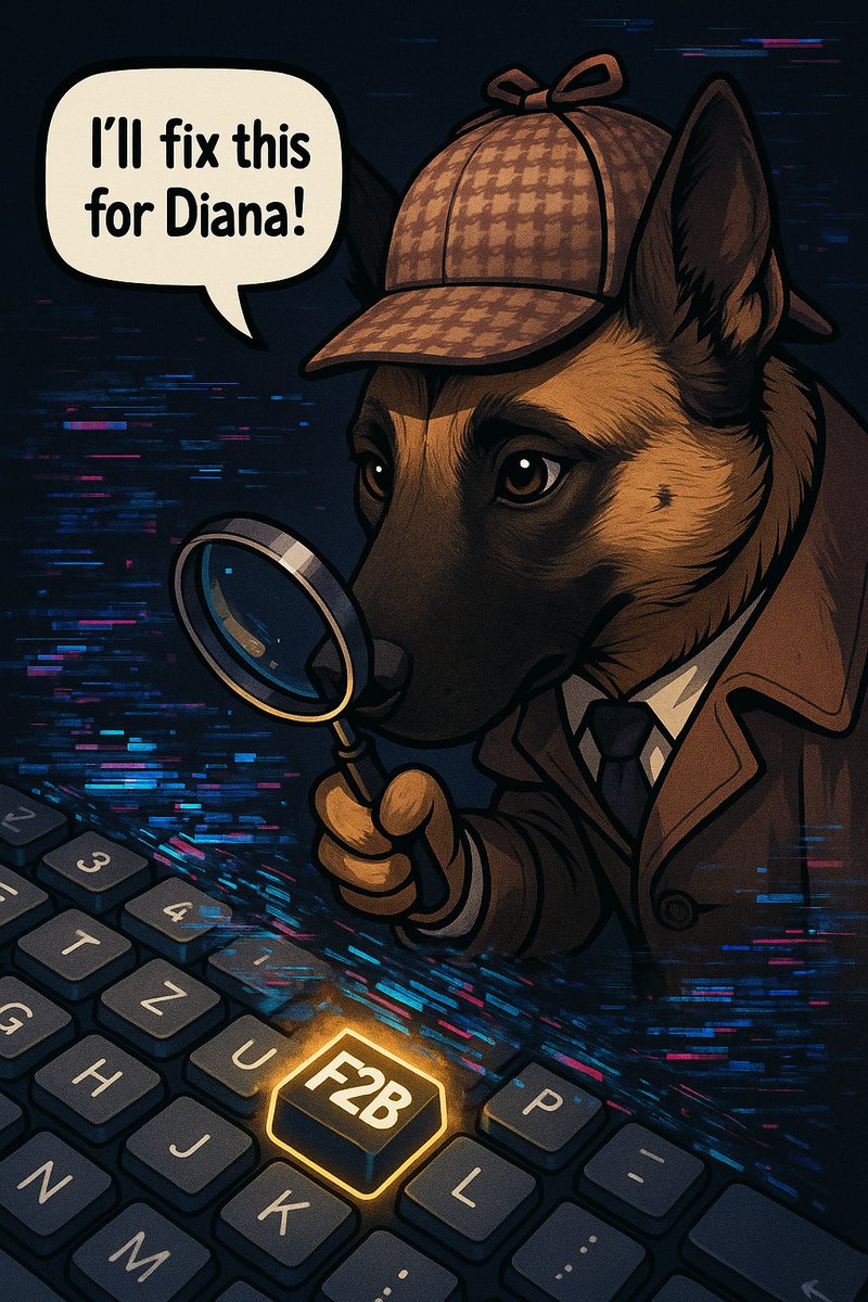 WAGMI_Picks1's tweet photo. @cz_binance @dianabinance BROCCOLI’s hot on the trail! That B key won’t glitch for long. 🐾🔍💻 #F2B #DetectiveDoggo
@Broccoli__czdog
@dianabinance @cz_binance https://t.co/p20hUVQv8H
