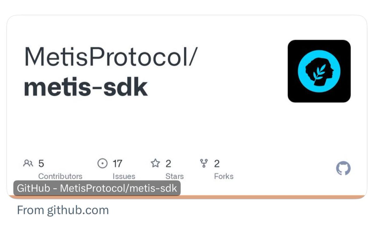 MetisBrazil's tweet photo. 🚀 O Metis SDK agora é CÓDIGO ABERTO!

Crie suas próprias soluções de Camada 2, blockchains nativos de IA e dApps extremamente rápidos com execução em tempo real.

Modular | Escalável | Interoperável

Seu portal para o futuro começa aqui: https://t.co/QcbWt30caV https://t.co/Exjw42FR0g