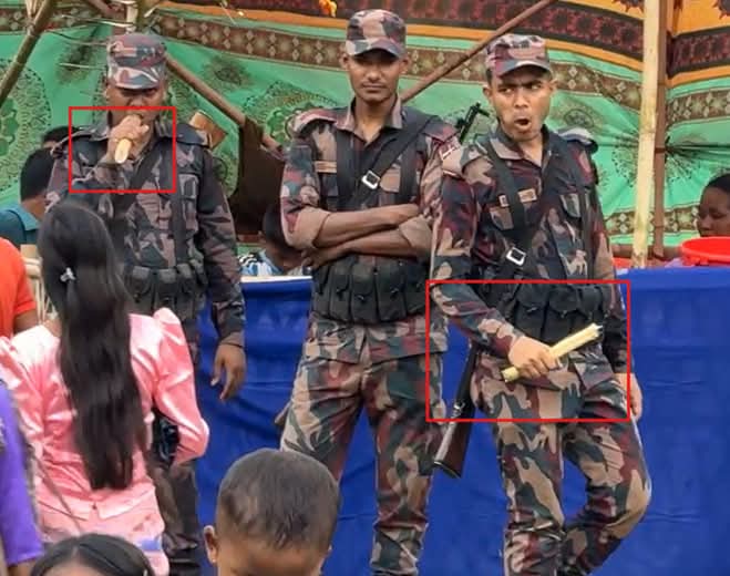 Aminul635's tweet photo. Bangladesh has become a safe zone for Arakan Army terrorists — the group responsible for the Rohingya genocide. They enter freely, celebrate openly, and enjoy full protection, while Rohingya freedom fighters are hunted, jailed, and silenced. Is this justice? https://t.co/plxNGmjyue