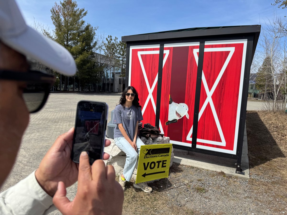 I just voted!
Advance poll close tomorrow.
Vote at elections Canada offices until 6 PM. Earth Day
 Election day is Monday, April 28.