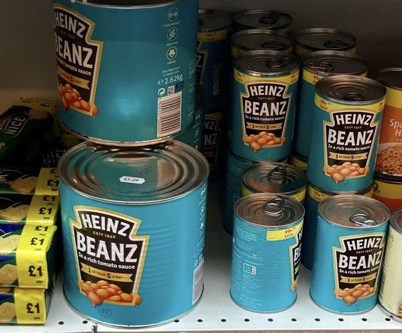 retrokatg's tweet image. It’s odd what you can feel nostalgic about…
Currently for me, it’s industrial sized tins of baked beans.