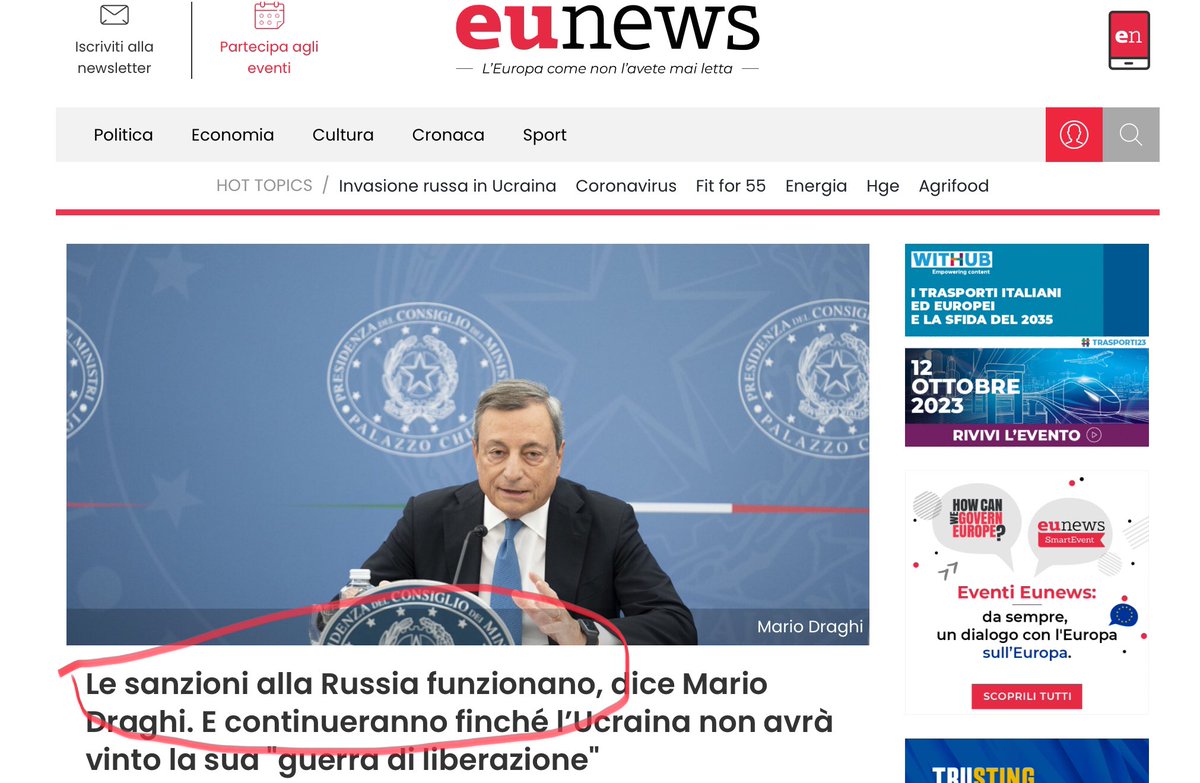 ClaudeTadolti's tweet photo. @Leonardobecchet Ma guarda… e chi è il #MegaCazzaro che si è inventato le “sanzioni invincibili” contro la Russia DUE ANNI FA e la conseguente rinuncia al gas Russo x il GNL 🇺🇸?
Ma questo ciarlatano! https://t.co/ZT10oyuNaF