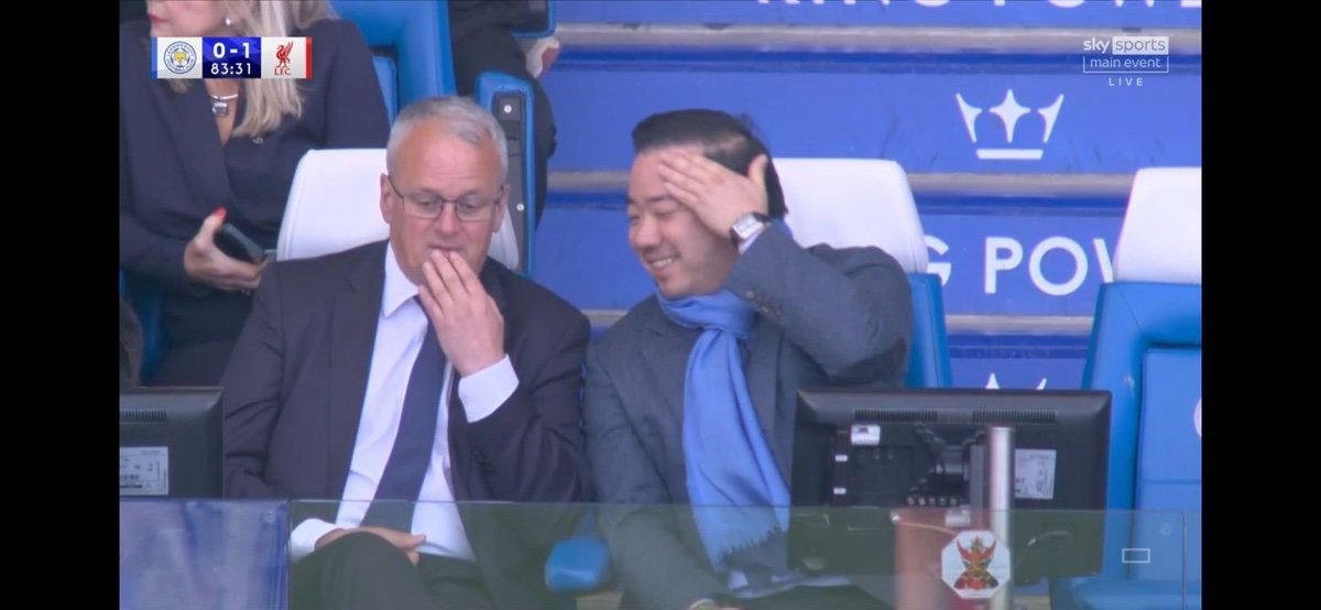 Blue_Fox1884's tweet photo. They don’t care. They are laughing at us. King Power out. https://t.co/QnlEHR4ykM