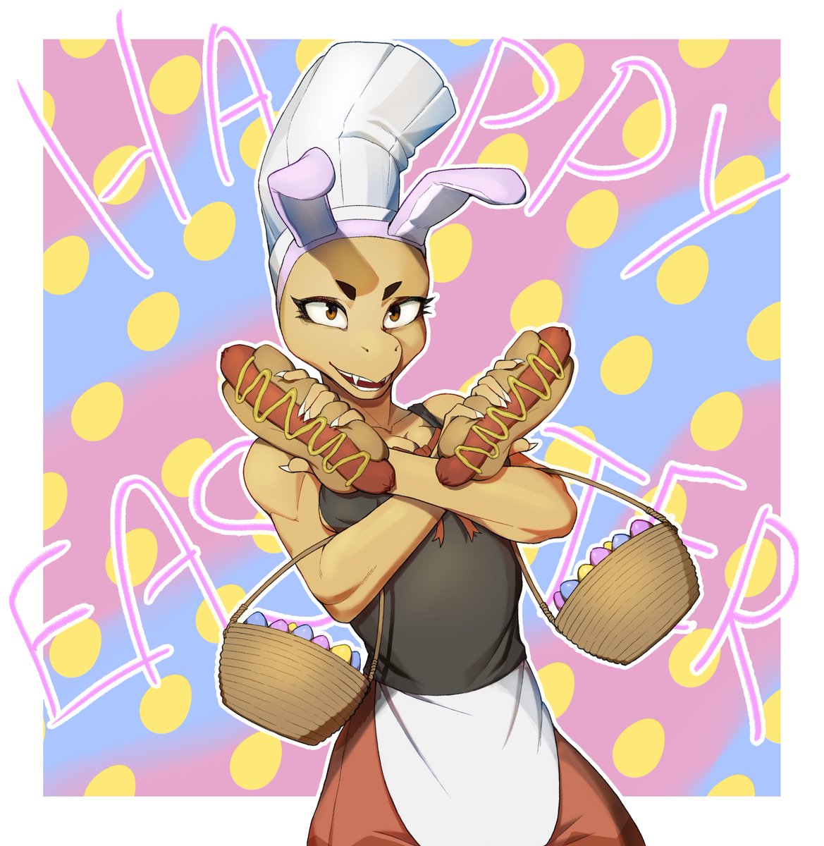 Happy Easter from our team! 🐰
Thanks <a href="/bezdar_online/">Anton GayOrgyevich</a> for cooking more cool art for us!

#Snootgame #snootgamefanart #SnootGameEncore