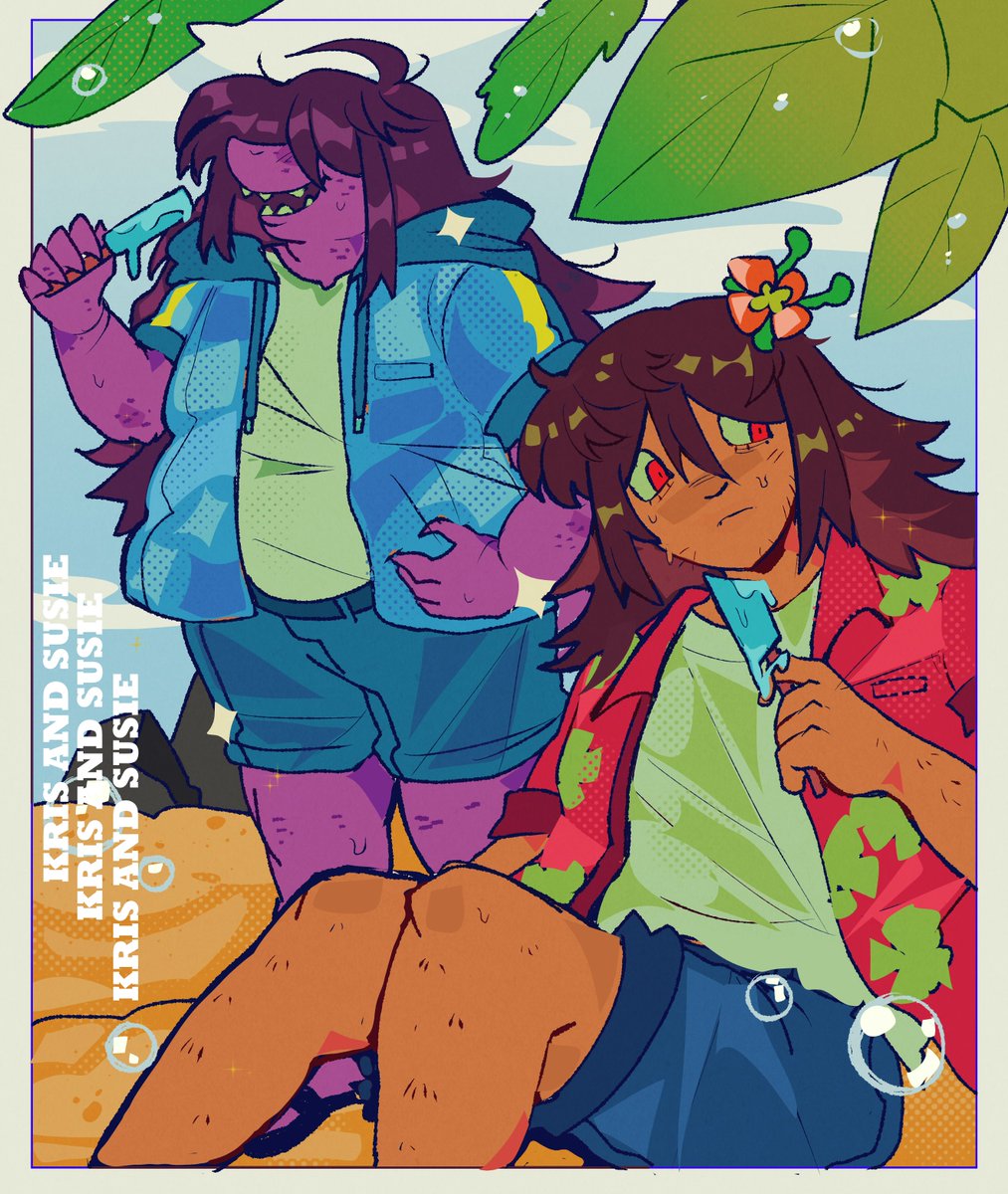 it is getting hot... 
(art trade with @/acidicpigeons  !!!)