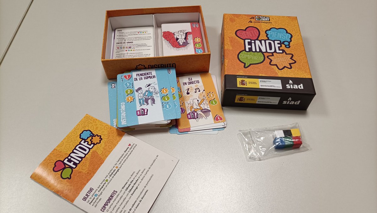 Nueva cara para nuevos caminos. Ya tenemos en nuestras manos #Input! y #Finde. Jueguetes rapidos y divertidos para prevenir adicciones y trabajar la competencia emocional. Pronto en la web la guia didáctica.  Si te interesa saber más info@playtheway.es 
Financiado por <a href="/PNSDgob/">Plan Nacional Sobre Drogas</a>