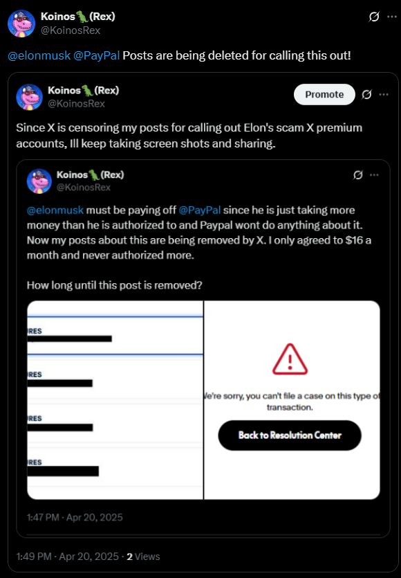 KoinosRex's tweet photo. Proof that I'm being censored... https://t.co/UQv1PrXUUQ