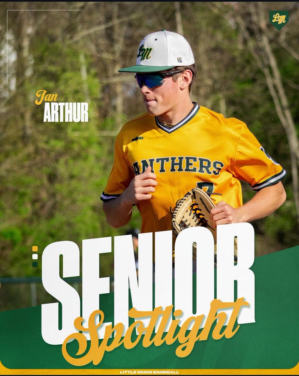 LMBaseballTeam's tweet photo. Next up is Outfielder Ian Arthur. He started playing baseball at age 4, and his favorite memory was winning the ECC championship his JV season. After highschool, Ian plans to major in Cyber Security at Miami OH! https://t.co/0v2ESzGSks