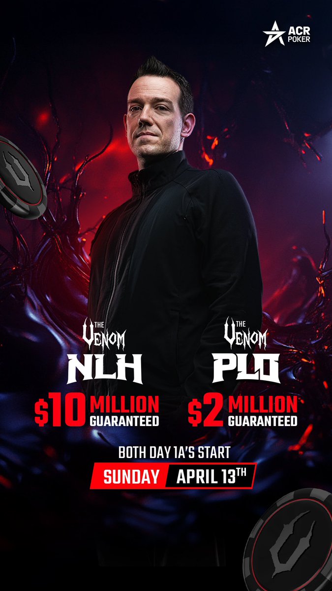 BIG Venom Sunday on ACR 

I am giving away four $16.50 🎟️ 🎟️ 🎟️ 🎟️ 

☑️ Comment your ACR name
☑️ Repost 
☑️ Follow