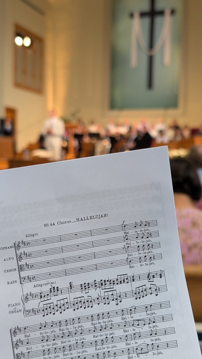 Not just the choir, but all of us get to really sing the "Allelujah Chorus" today. All parts even! 👍🏻👍🏻❤️