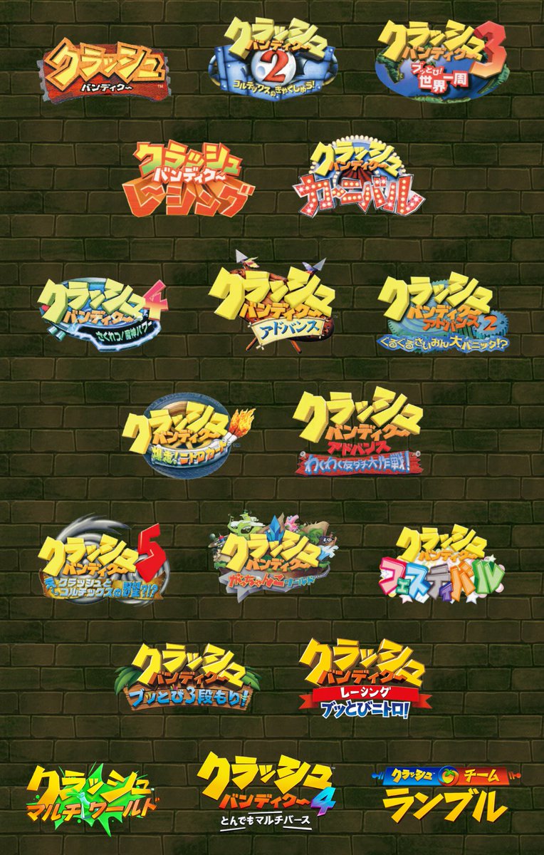 「クラッシュ・バンディクーFANNET」では、
クラッシュシリーズ全作品を紹介しています！

各作品の基本情報、おすすめポイント、あらすじ、トリビアなど
crash-fannet.com/game/top.html