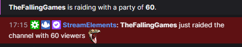 TheFallingGames's tweet photo. WHAT A STREAM! Thank you for all the support all, raiding out with 60! Is CRAZYYY!!!🤗
#GhostFalling #Pushtopartner https://t.co/0mn7fDYlC2