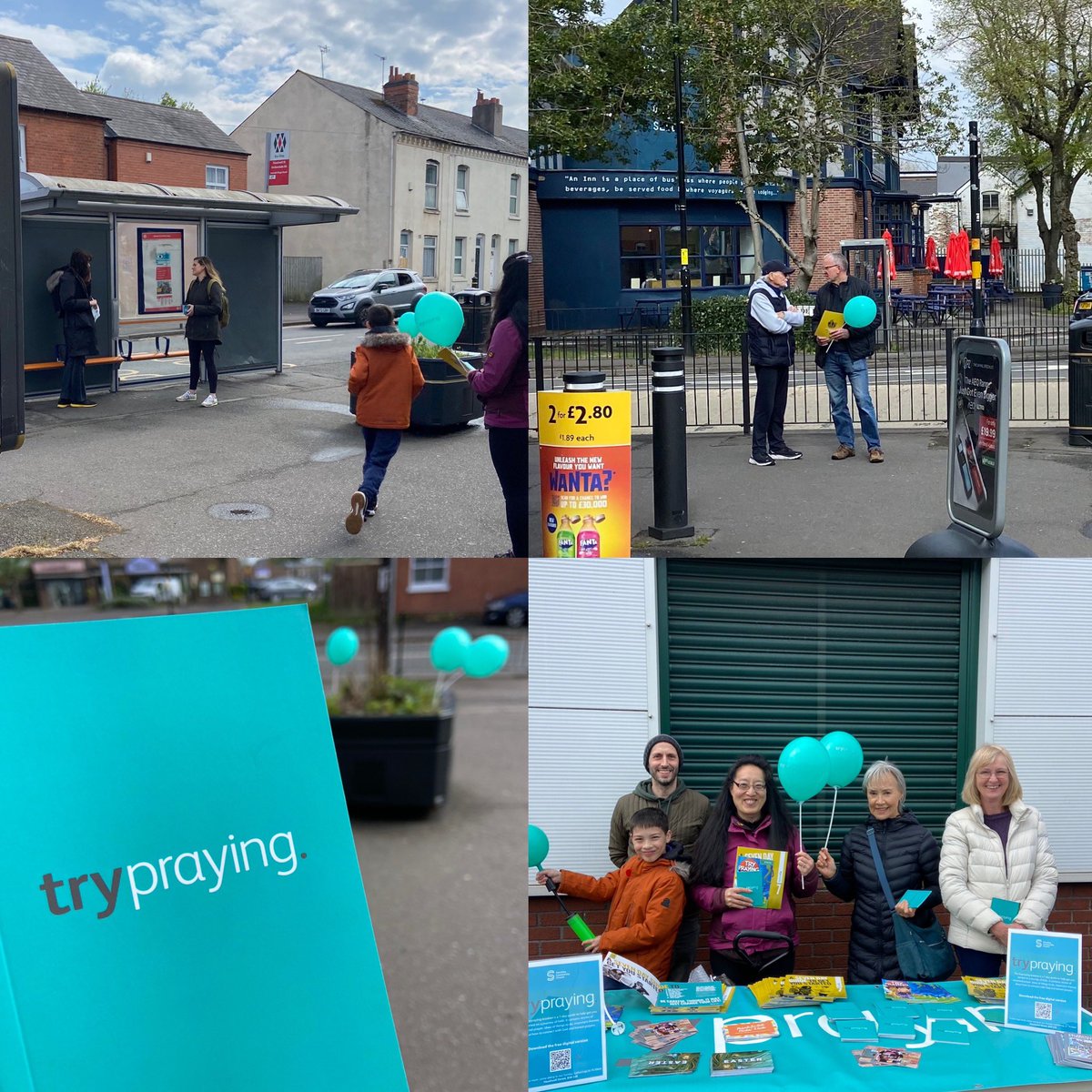 stirchleycc's tweet photo. We had a really good time on the streets on Stirchley yesterday, wishing the local community a happy Easter and inviting them to try praying. 

We love hearing peoples stories and questions about faith, and had some great conversations. https://t.co/mWPr97aJVR 🙏😊 #HappyEaster https://t.co/m5XvRxMY5O