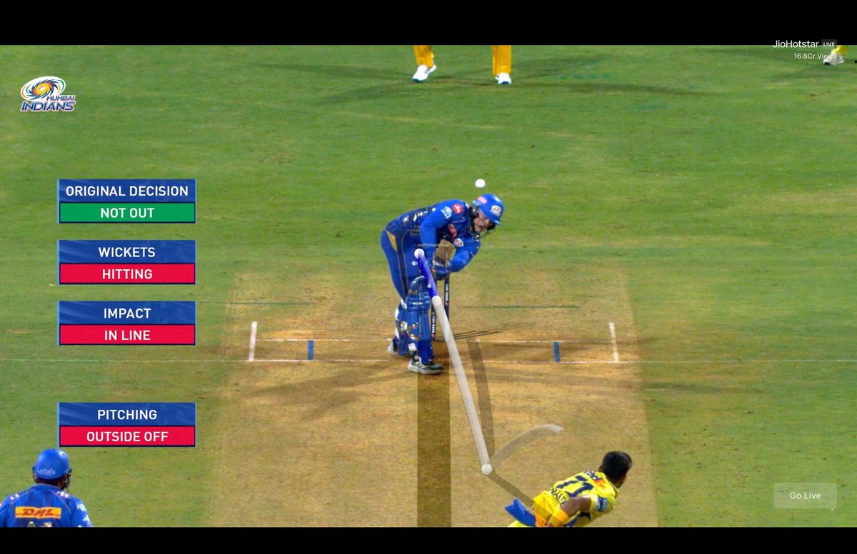Tigers_Assemble's tweet photo. What happened to the Dhobi Review System now?🤷 

Didn't even consider reviewing this.  

#CSKvsMI https://t.co/2arksEREjR