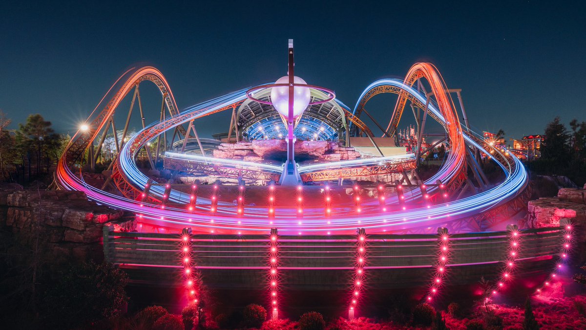somewareatdiz's tweet photo. Stardust Racers long exposures at night, two with the normal (real) sky and two with stars that I captured in Utah because I think it looks neat and matches the theme https://t.co/JFWBDRu6gA