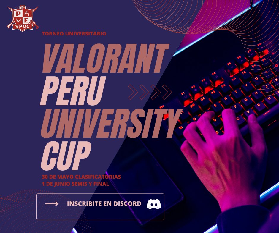 PelucheAcademy's tweet photo. Quien sera la mejor universidad de Valorant Perú?
Inscribete en el discord (enlace en el primer comentario)
Fechas: 30 de mayo clasificatorias
1 de junio semis y final bo3
#VCUP https://t.co/bke7JiLzjM