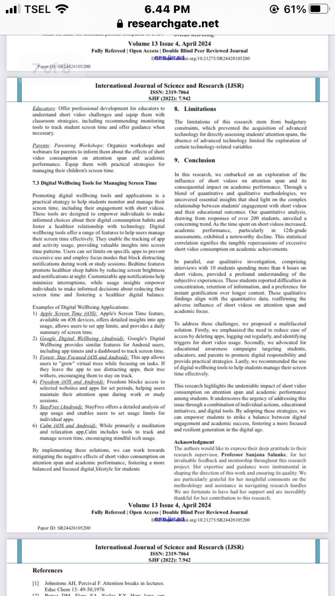 <a href="/tanyakanrl/">Tanyarl 💚</a> coba kamu kurangin nonton video-video pendek, nder. ini ada jurnalnya gimana dampak video pendek ke otak &amp; respondennya juga dari siswa sekolah. boleh dibaca yaaa!