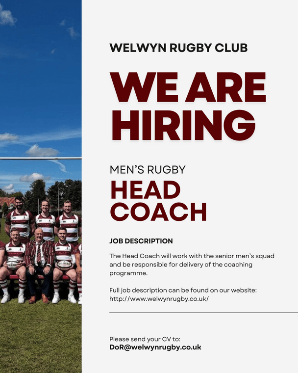 WelwynRugby's tweet photo. Recruiting - Men’s head coach
https://t.co/pxYaZAksaR
https://t.co/l5UrdolKhC https://t.co/Oh0BpSu4yw