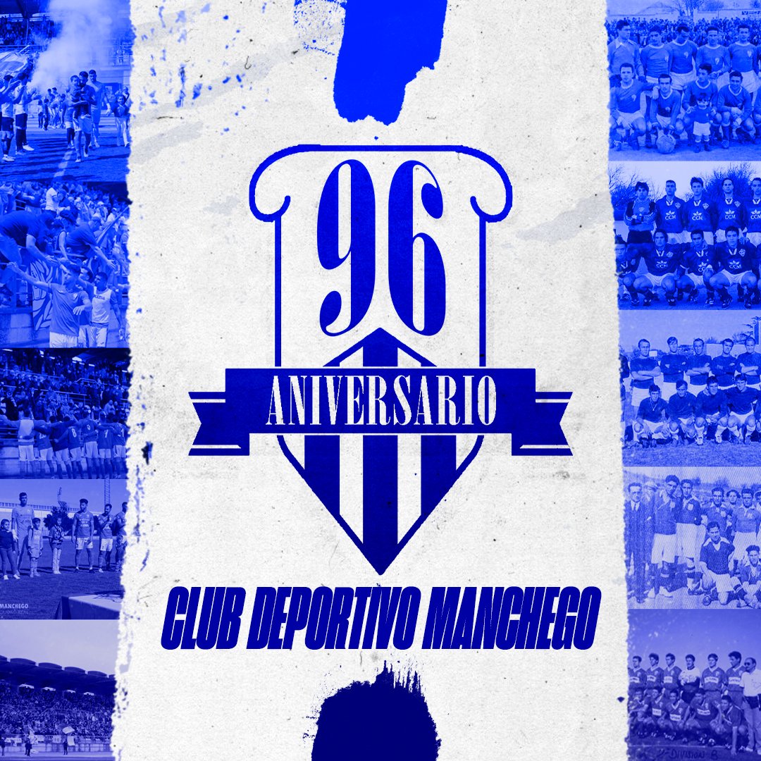 🔵 HISTORIA | ANIVERSARIO ⚪️
Hoy, 96 años de historia mancheguista. 4 años de la nueva etapa, toca luchar e ir por una nueva fase de otros cuatro años hasta llegar a la centuria. ¿Quién sigue? Los que quieran, juntos, sin descanso, hasta llegar a la celebración del centenario. No
