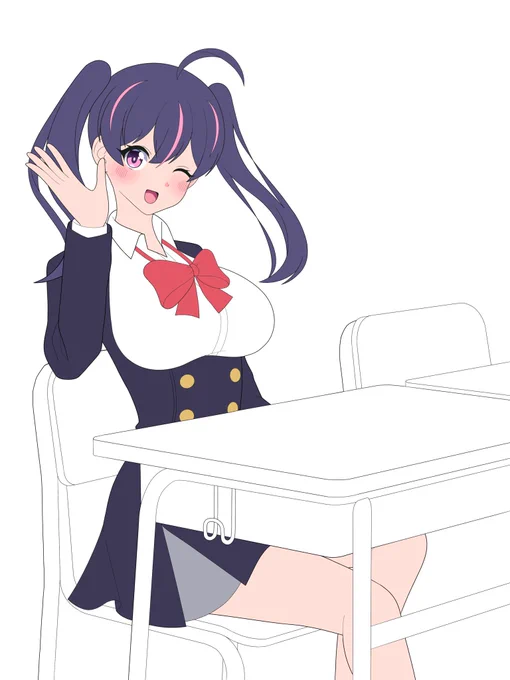 のんびり描いてたOC wip 
