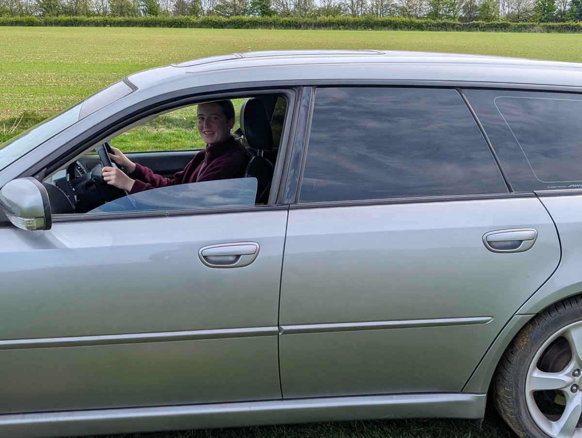 goslingStuart's tweet photo. Never to early to start leaning 14 year old daughter learning to drive at home. https://t.co/SxbdUPUqMm