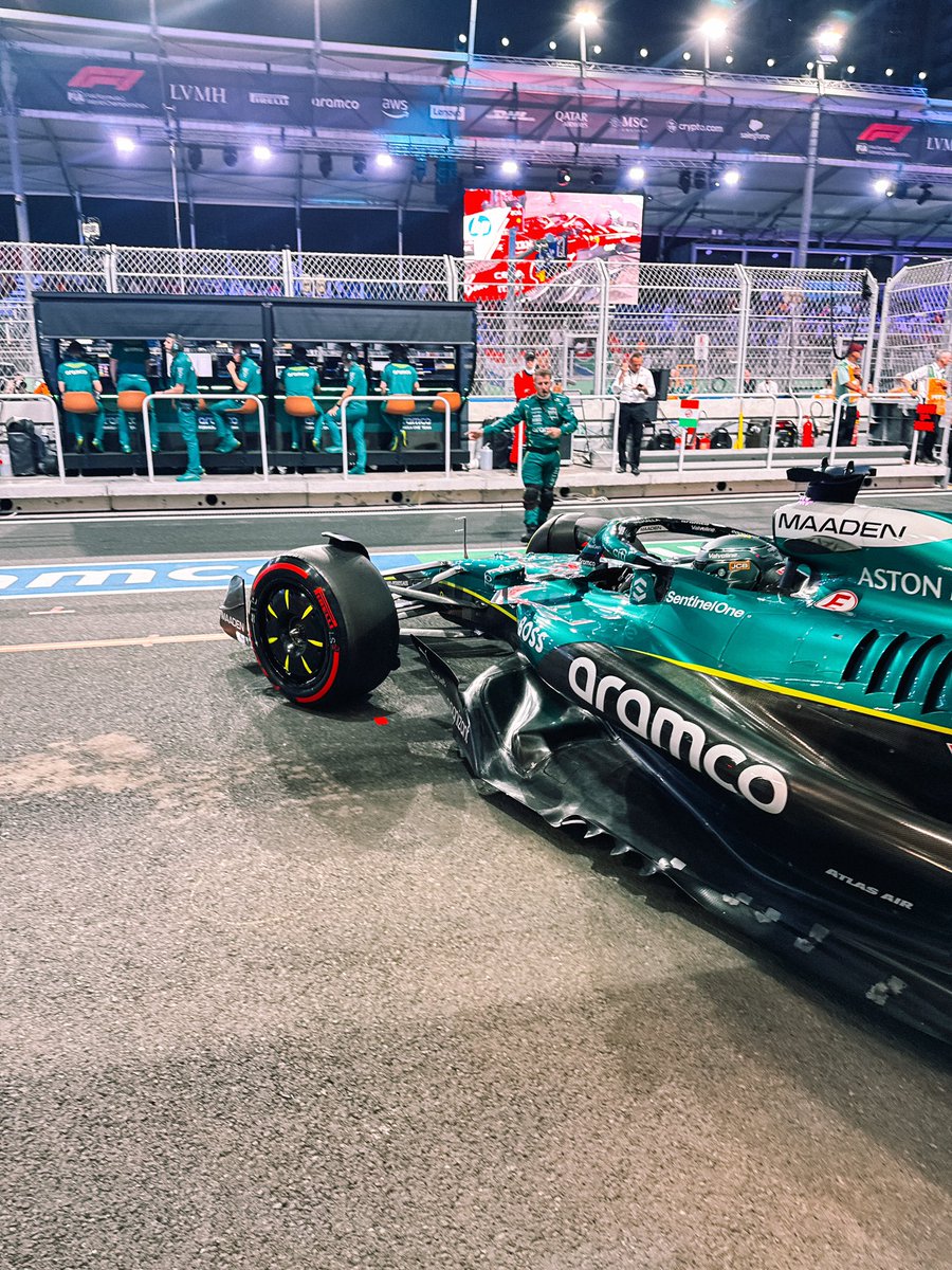 AstonMartinF1's tweet photo. To the grid. 

#SaudiArabianGP https://t.co/KBJj7rgYRa