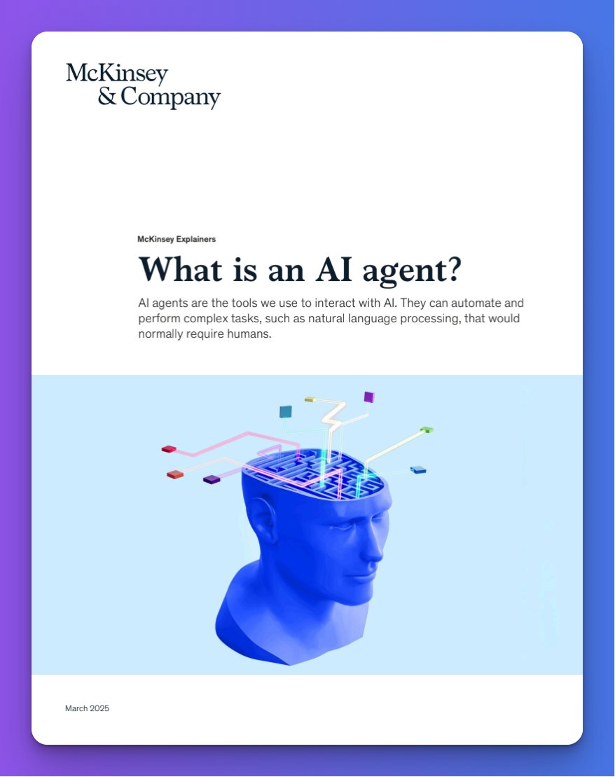 DataChaz's tweet image. .@McKinsey just released a deep, 11-page POV on AI agents.

Agents are set to shake up business operations in a big way.

The edge will go to companies that act early, with the right data, smart governance, and strong human / AI collaboration.

links to the POV are below ↓
