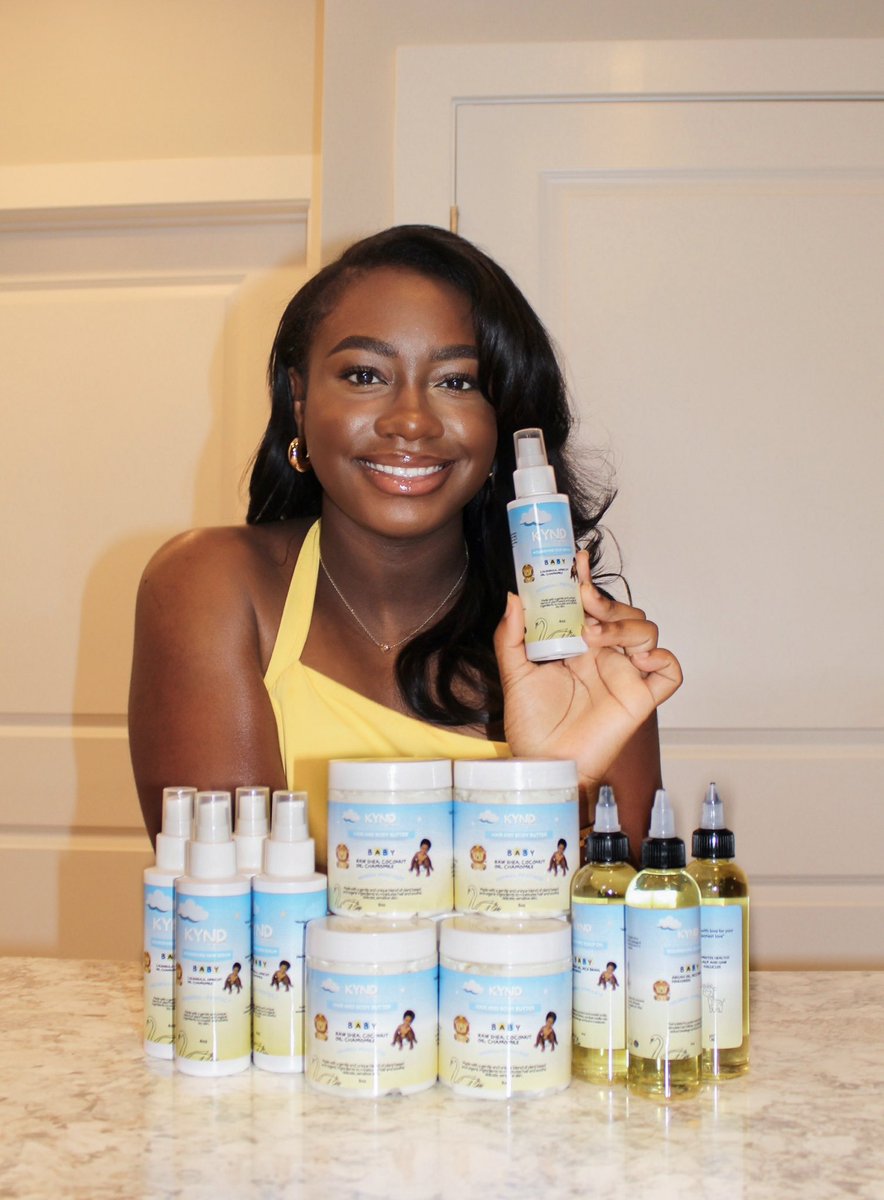 missjaylovely's tweet photo. I’m a mom &amp; esthetician that created an all natural skin &amp; haircare line dedicated to black &amp; brown children with eczema, psoriasis &amp; sensitive skin! Made with all natural ingredients!🩵🌼
Instagram: kyndorganics_

Shop at https://t.co/Yf7lVjAFjM https://t.co/OuQYxTH6CZ