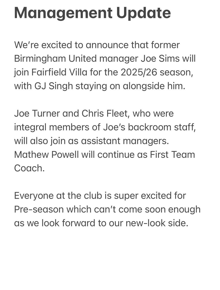 Breaking news for 25/26 season